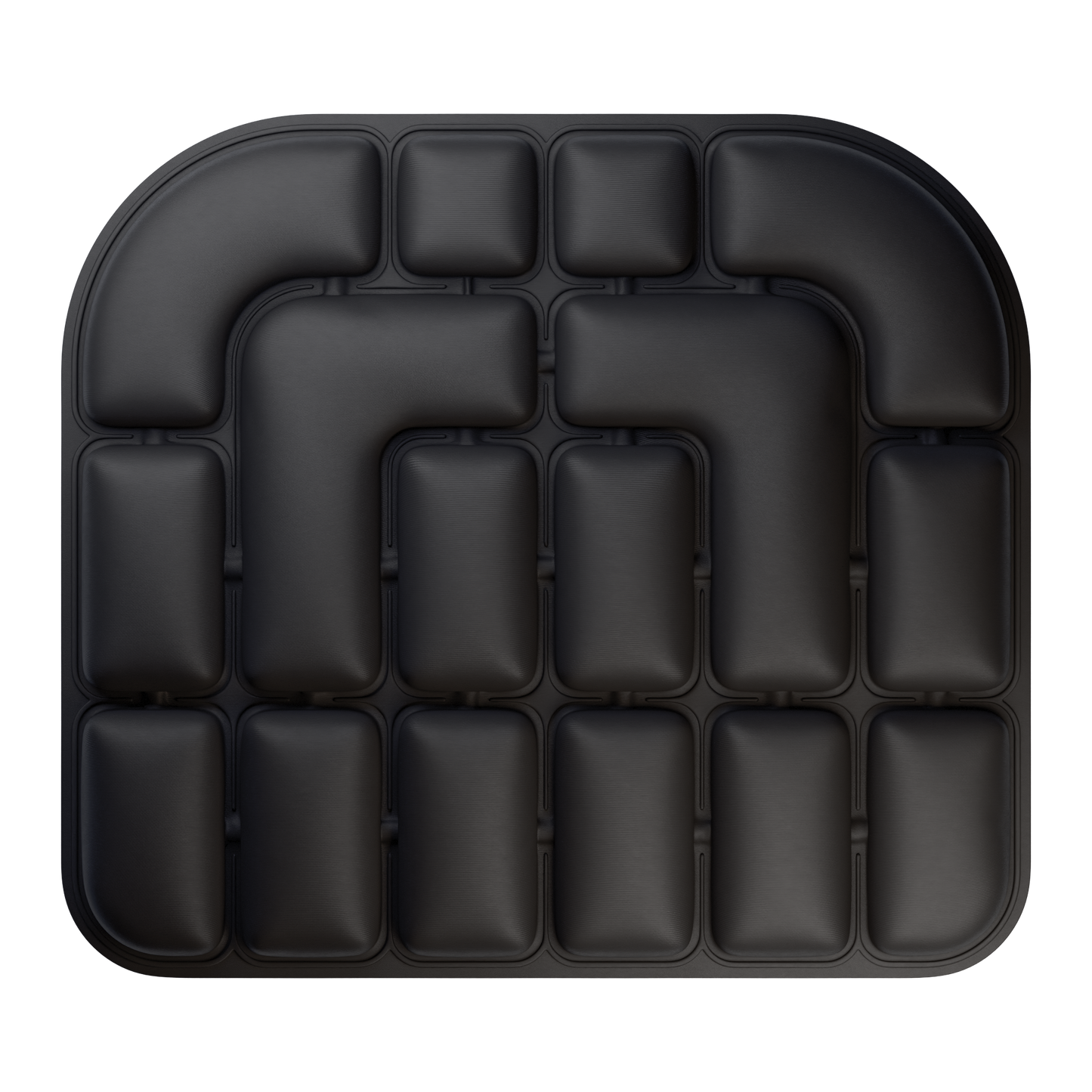 Double-sided inflatable cushion