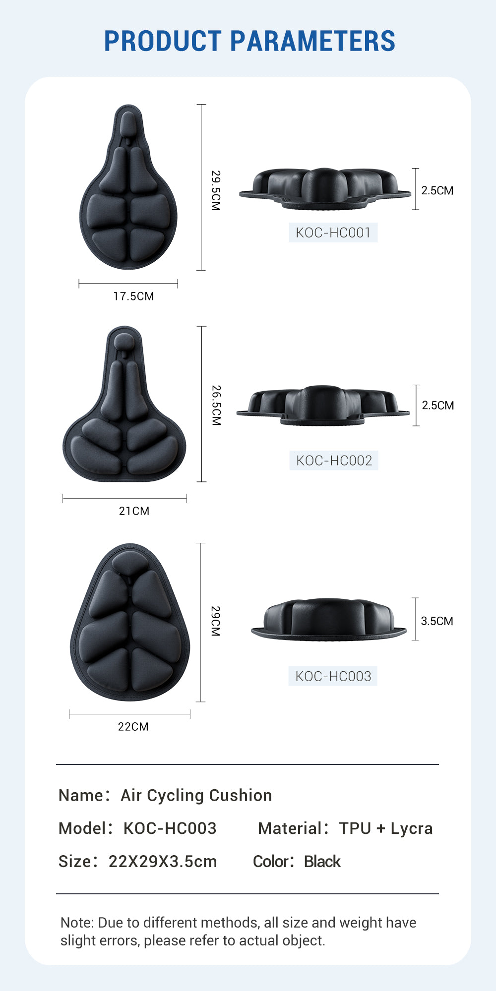 Bicycle inflatable seat cushion