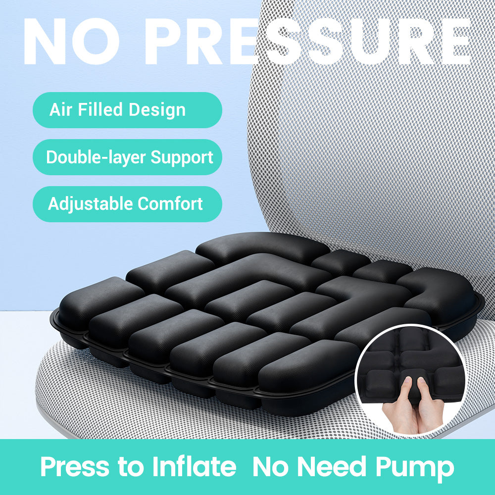 Double-sided inflatable cushion