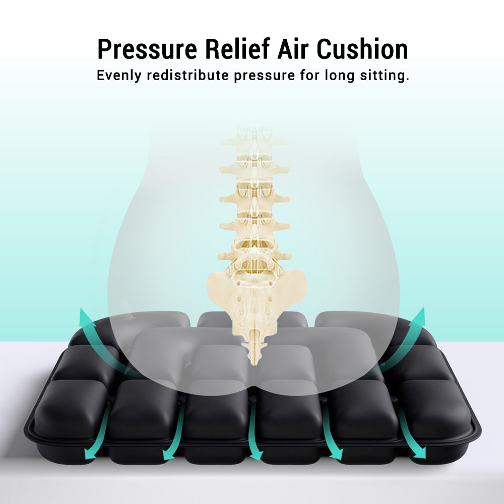 Double-sided inflatable cushion