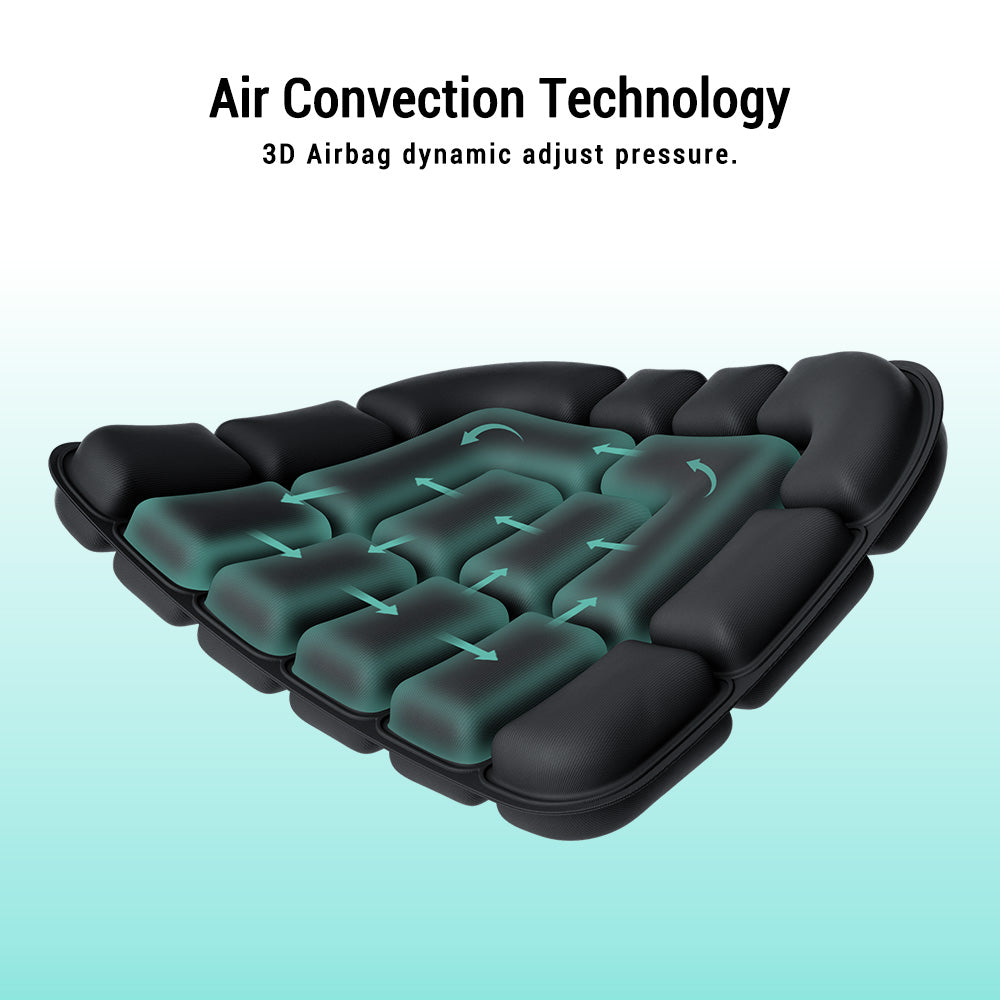 Double-sided inflatable cushion