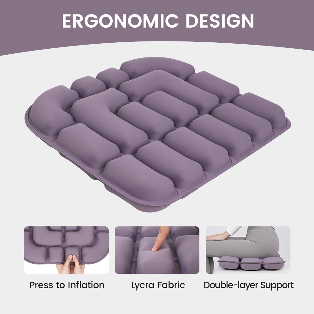 Double-sided inflatable cushion