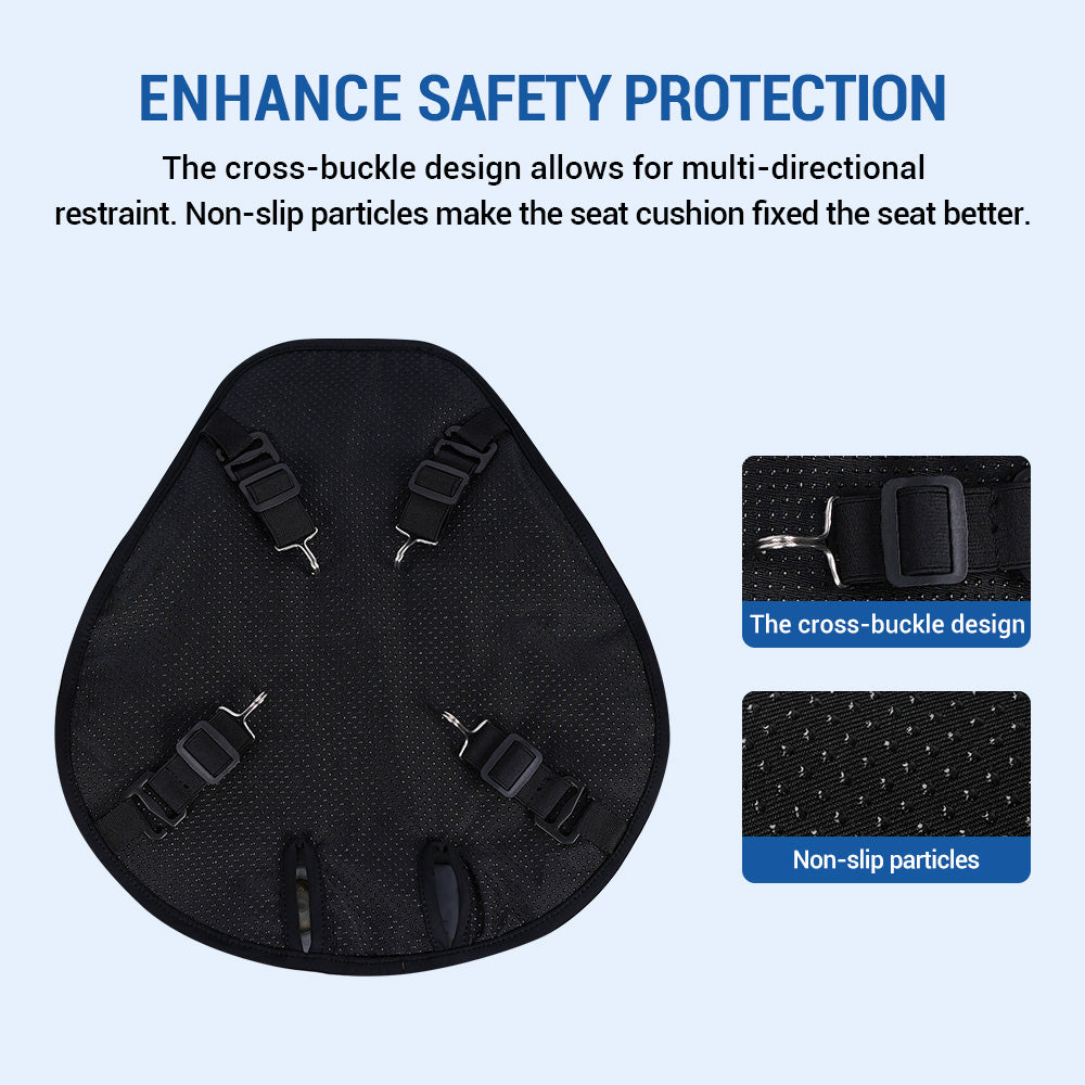 Motorcycle inflatable seat cushion