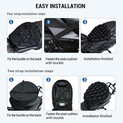 Motorcycle inflatable seat cushion