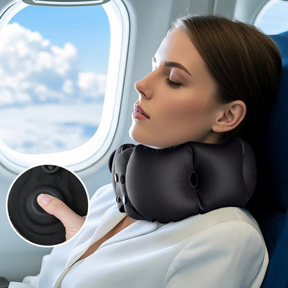 Inflatable neck pillow