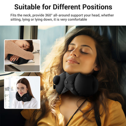 Inflatable neck pillow
