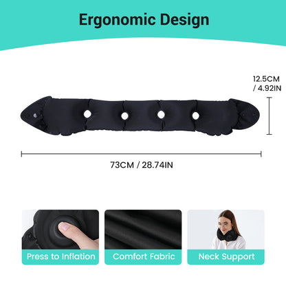 Inflatable neck pillow