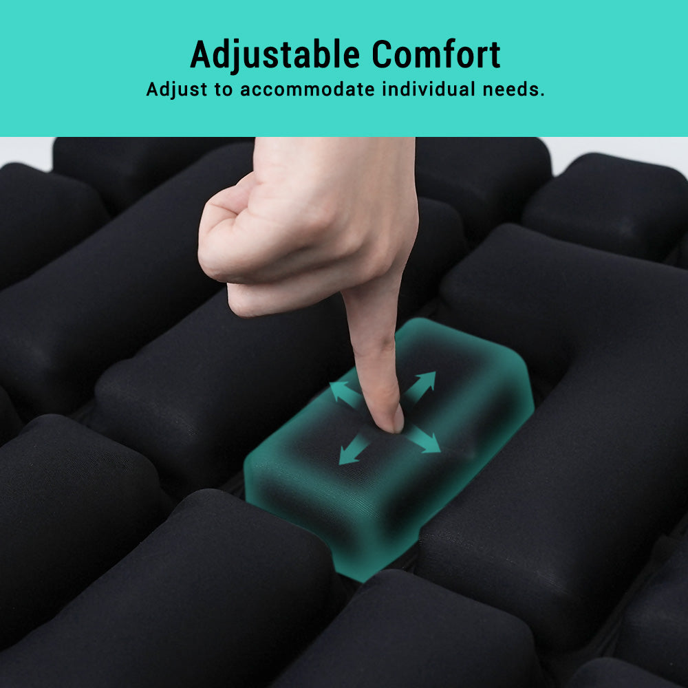 Double-sided inflatable cushion