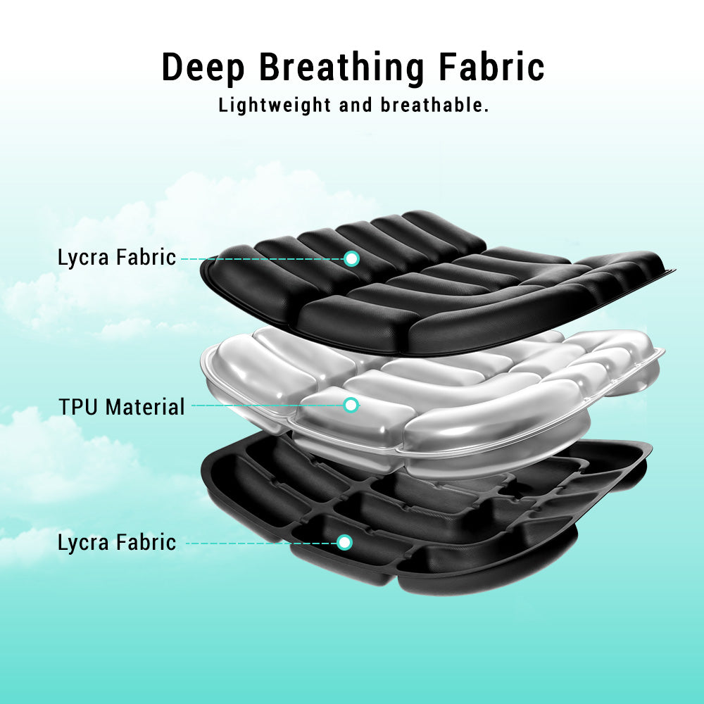 Double-sided inflatable cushion