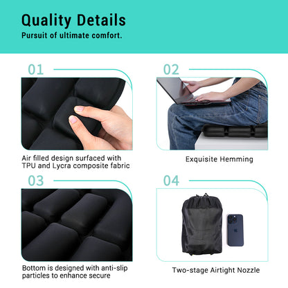 Double-sided inflatable cushion