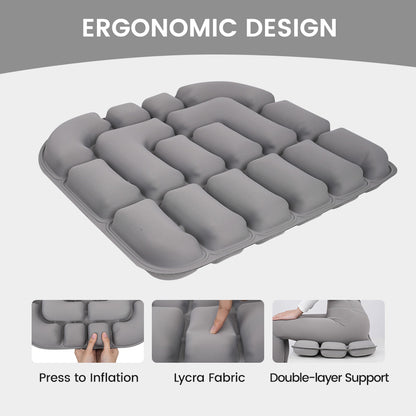 Double-sided inflatable cushion