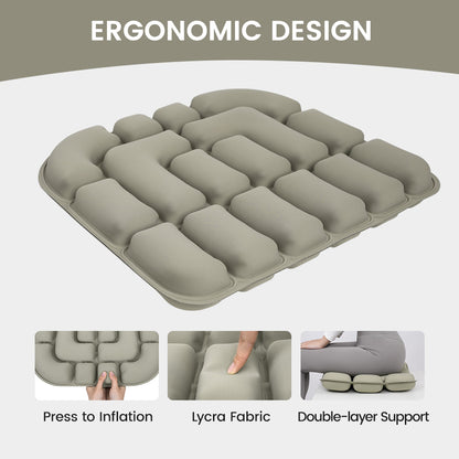 Double-sided inflatable cushion